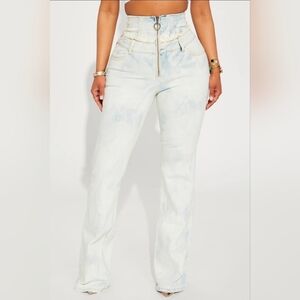 High-Waisted Light Blue Jeans